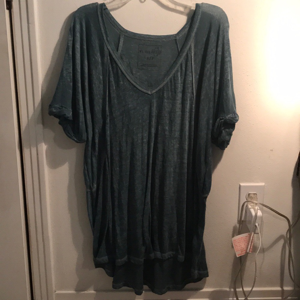 Free People Blue/Green Top